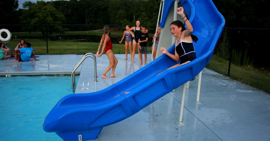 Pool Slides are Always a Hit